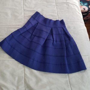 Electric Blue Textured Skirt